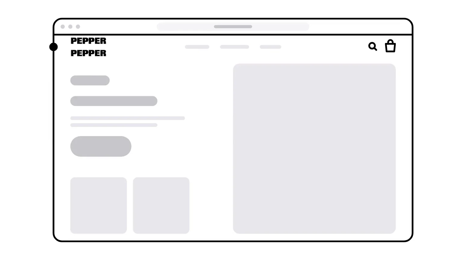 Drawing from the film: the Pepper Pepper online store catalogue, with the filters Sports bras, Leggings and Cycling shorts, and eight products.